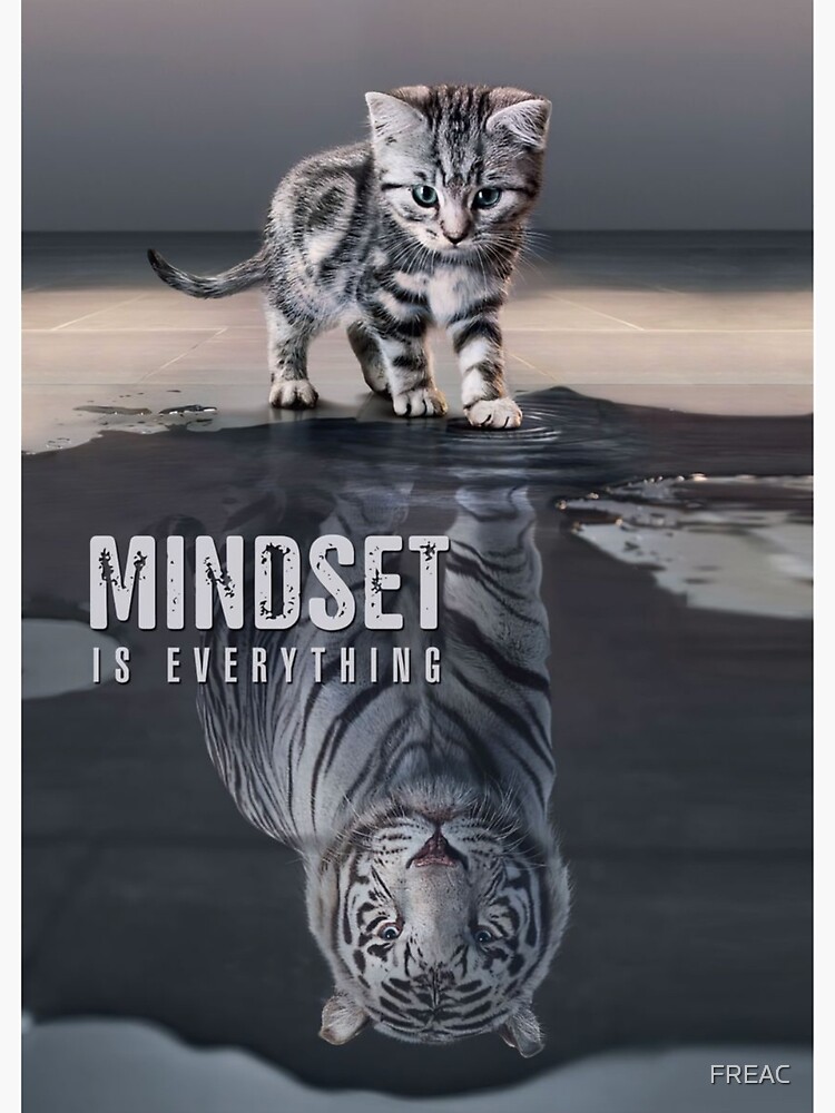 Cat Mindset is Everything Poster, Cat Wall Art, Cat Poster Print