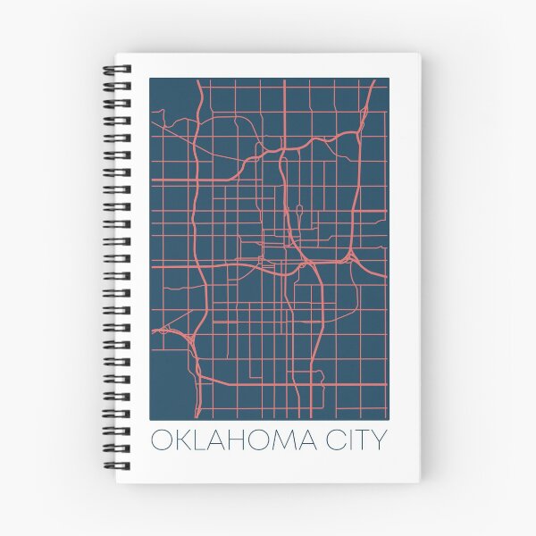 Item preview, Oklahoma City Street Map Pink and Blue designed and sold by HelloGentry.