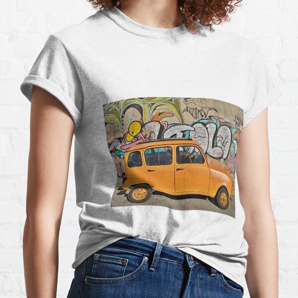 Orange Renault 4 with Grafitti Classic T-Shirt
