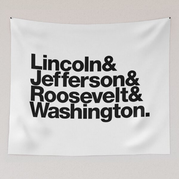 Item preview, Mount Rushmore - Last Names of Presidents (black letters) designed and sold by dudethecreator.