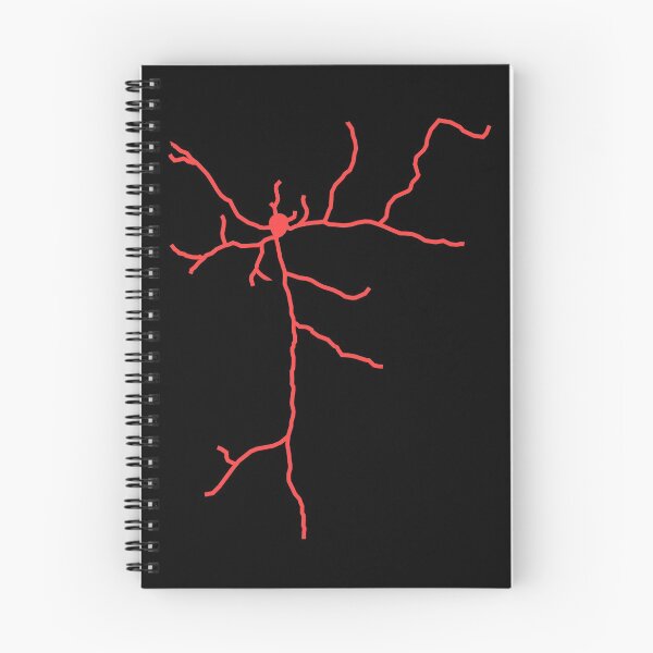 Item preview, Coral red fluorescent neuron drawing designed and sold by kzsg.