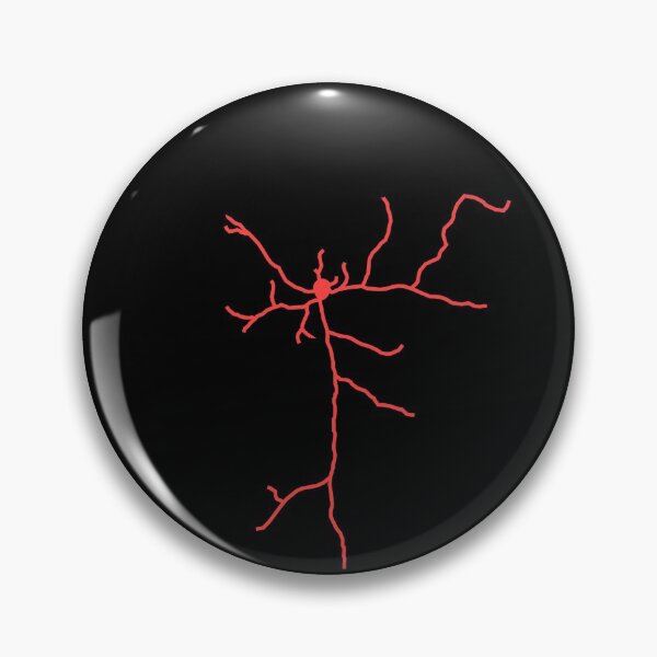 Item preview, Coral red fluorescent neuron drawing designed and sold by kzsg.