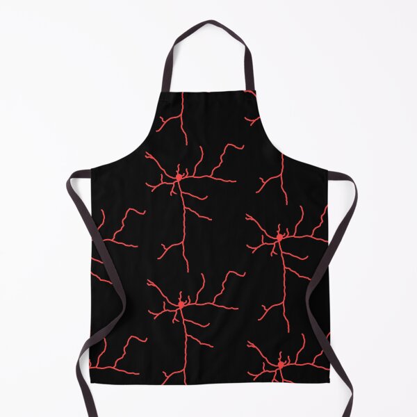 Item preview, Coral red fluorescent neuron drawing designed and sold by kzsg.