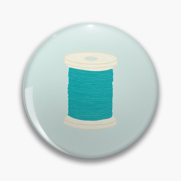 Item preview, Aqua embroidery spool designed and sold by pinkfridgebr.