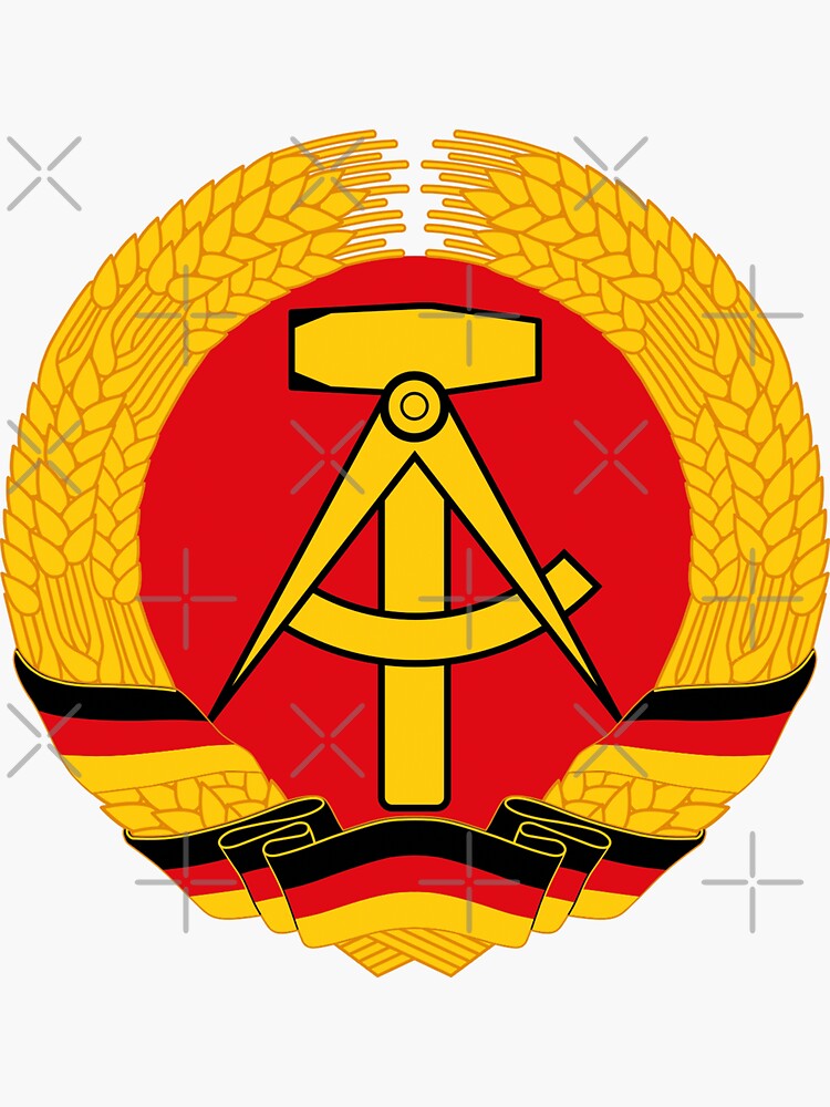 Sticker for Sale mit DDR DDR Ostdeutschland Emblem Hammer