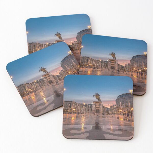 Item preview, Skopje, North Macedonia at night designed and sold by mitzobs.