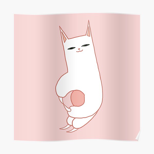 Posters Sur Le Theme Meme Chat Blanc Redbubble