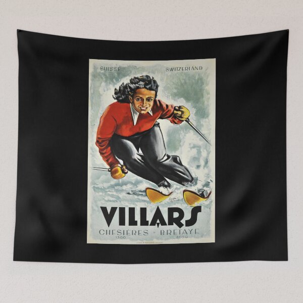 Item preview, retro classic Villars poster designed and sold by CorasPosters.