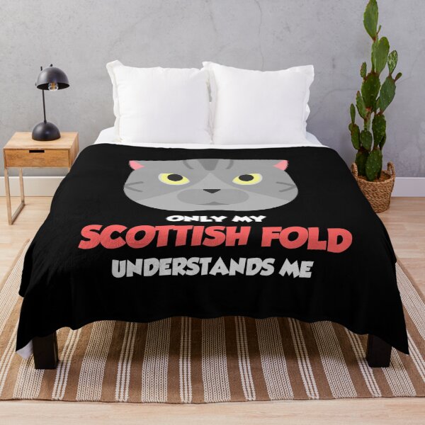 Item preview, Only My Cat Understands Me – Cute Fluffy Scottish Fold Kitty designed and sold by The Green Corner.