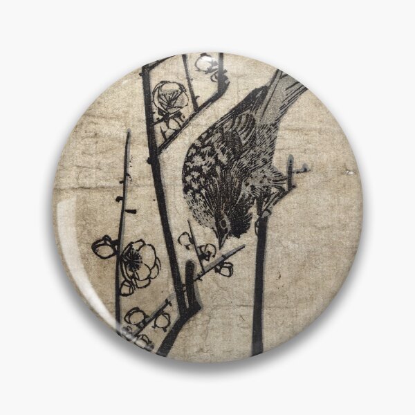 Item preview, Bush Warbler On A Plum Branch - Hiroshige Ando - c1835 - woodcut designed and sold by CrankyOldDude.