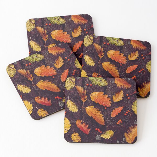 Item preview, New Autumn orange leaves berries patttern  designed and sold by anzus13carlett.