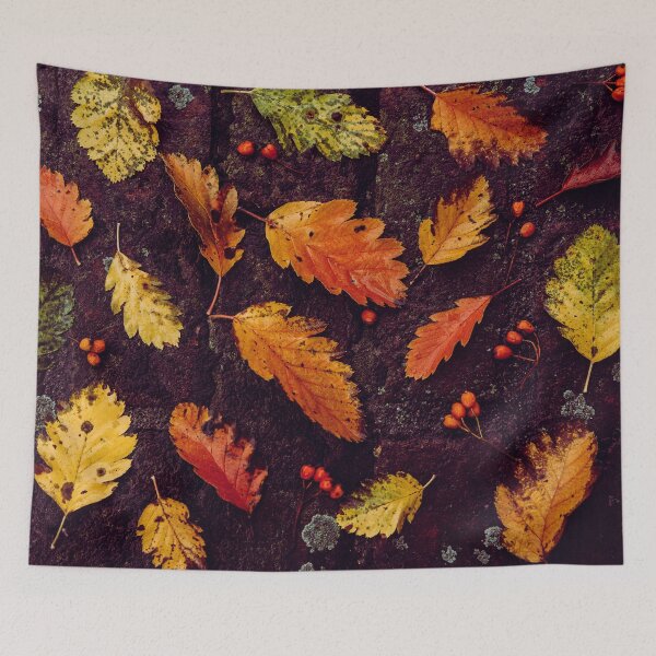 Item preview, New Autumn orange leaves berries patttern  designed and sold by anzus13carlett.