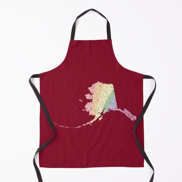 Item preview, Alaska State LGBT Pride pastel Rainbow Outline stripes designed and sold by twicetrader.