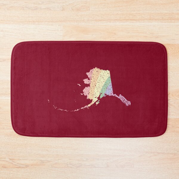 Item preview, Alaska State LGBT Pride pastel Rainbow Outline stripes designed and sold by twicetrader.