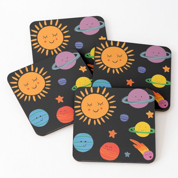 Item preview, Happy planets, happy universe collection on black designed and sold by Caitlin Sprake-Follett.