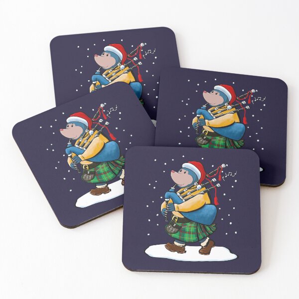 Item preview, The Scottish Mole Of Kintyre Plays Bagpipes At Christmas! designed and sold by brodyquixote.