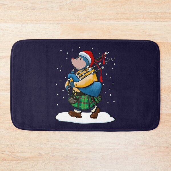 Item preview, The Scottish Mole Of Kintyre Plays Bagpipes At Christmas! designed and sold by brodyquixote.