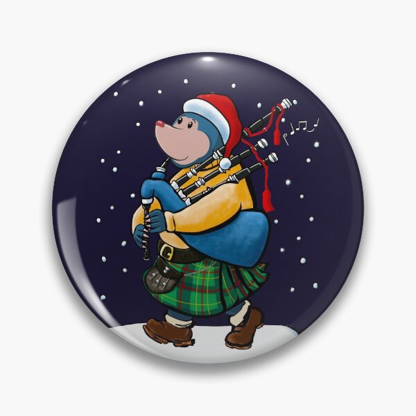 Item preview, The Scottish Mole Of Kintyre Plays Bagpipes At Christmas! designed and sold by brodyquixote.