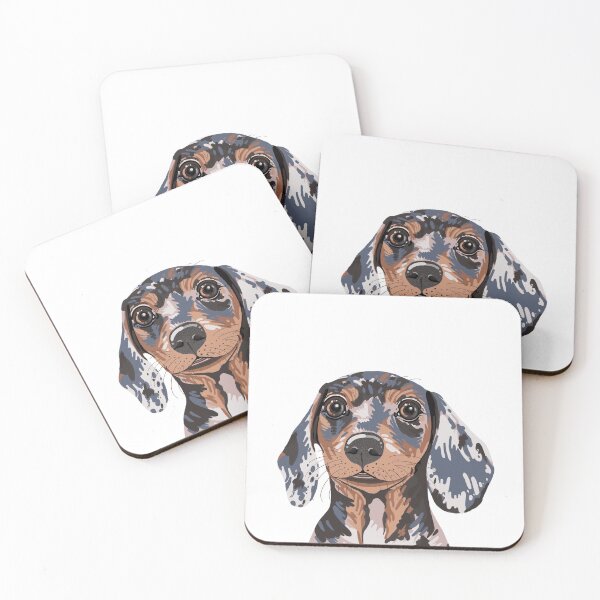 Item preview, Dappled Dachshund Puppy Illustration designed and sold by Adam Regester.