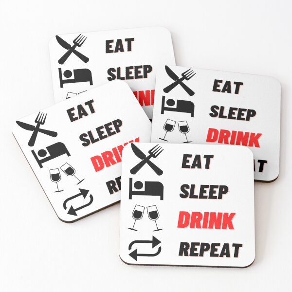 Item preview, T shirt eat sleep drink repeat designed and sold by ProShirtDesign.