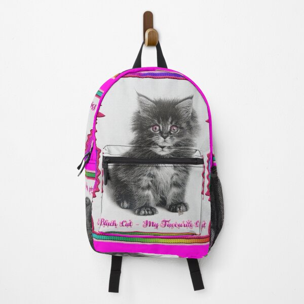 Item preview, Black Cat - My Favourite Pink Eyes Cat (By ACCI)  designed and sold by VanyssaGraphics.
