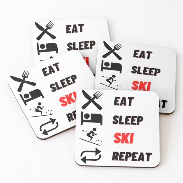 Item preview, Eat sleep ski repeat t shirt designed and sold by ProShirtDesign.