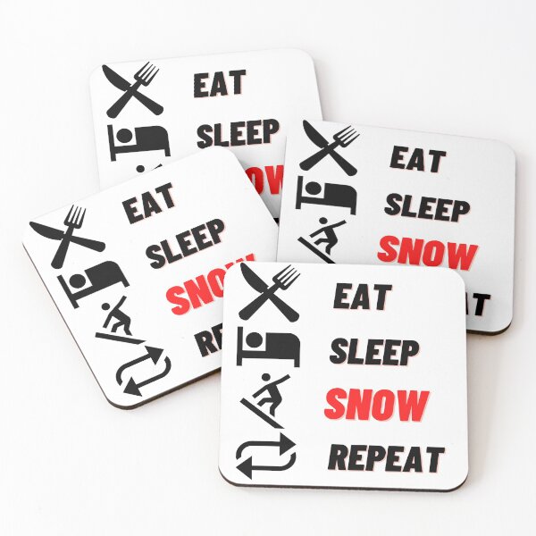 Item preview, Eat sleep snow repeat t shirt designed and sold by ProShirtDesign.