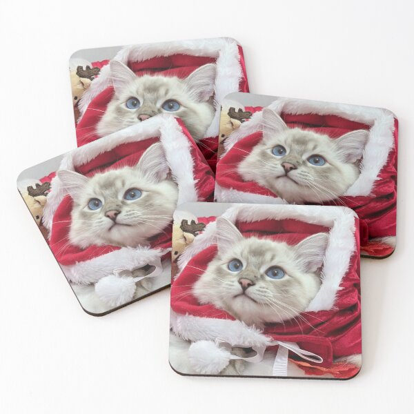 Item preview, Saoirse ragdoll Santa baby cat designed and sold by Fluffycat2020.