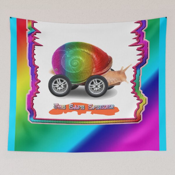 Item preview, The Safe Speeder - Rainbow Fun Toy Snail For Kids (By ACCI) designed and sold by VanyssaGraphics.