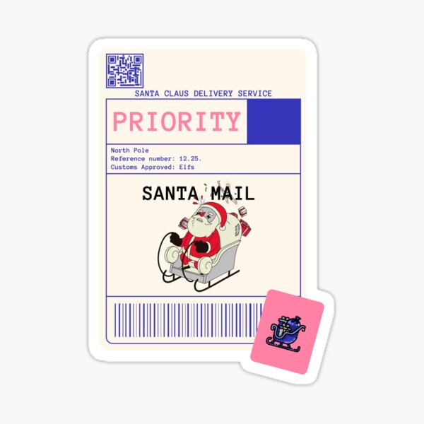 Delivery Labels, santa Sticker