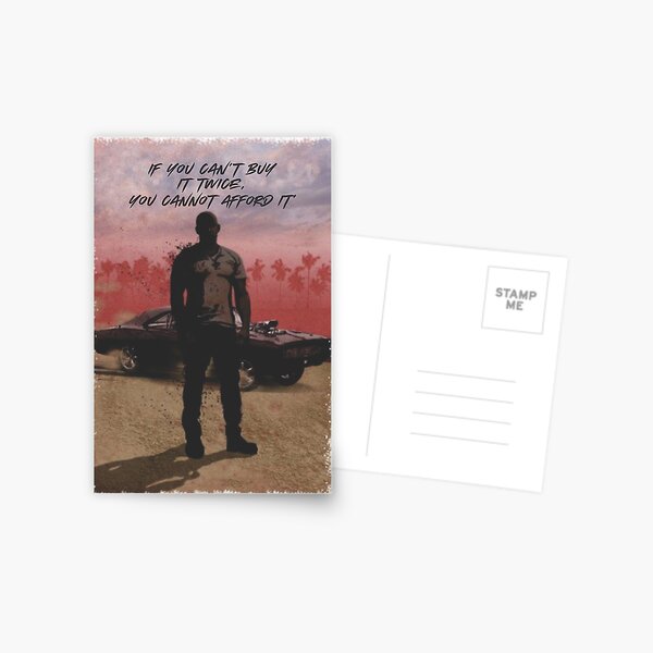 If you can't buy it twice, you cannot afford it! Postcard