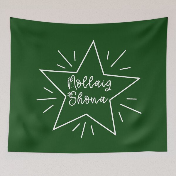 Item preview, Nollaig Shona on green designed and sold by irishorbust.
