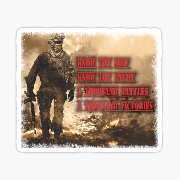 Know yourself, know your enemy Sticker