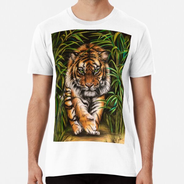 Vista previa del artículo con la obra «Tigre al acecho», diseñado y vendido por Artbythree.