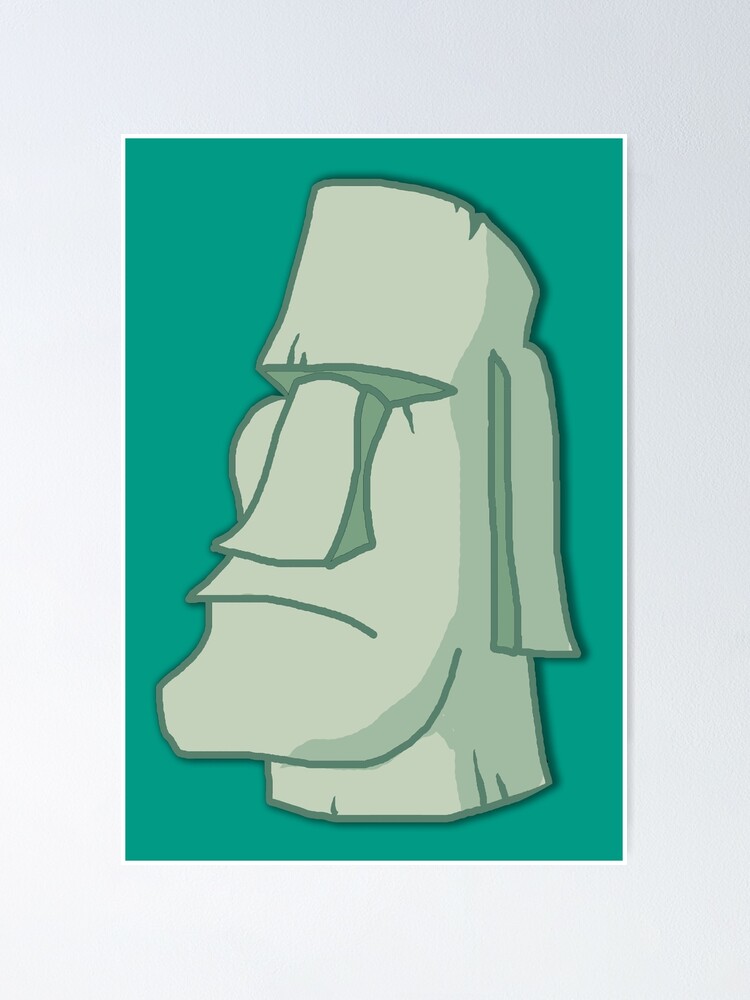 Moai Art Print Easter Island Head Wall Art Travel Poster 