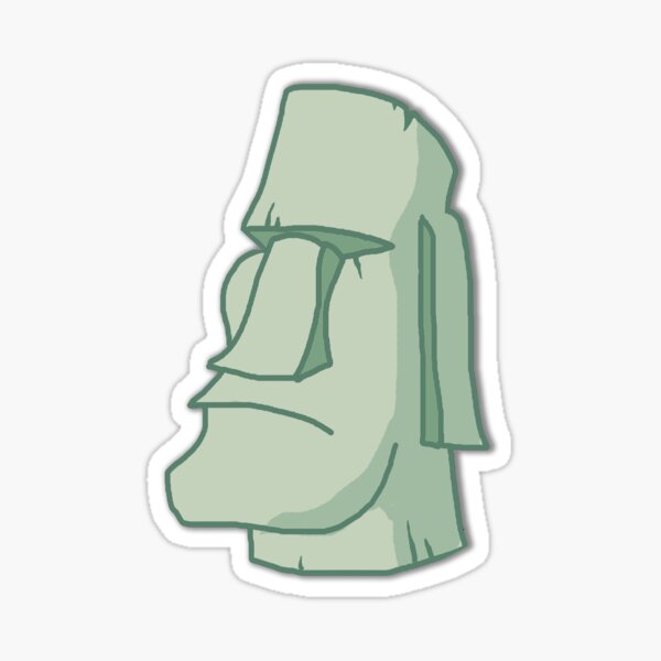 Moai emoji Sticker for Sale by SeyMeme