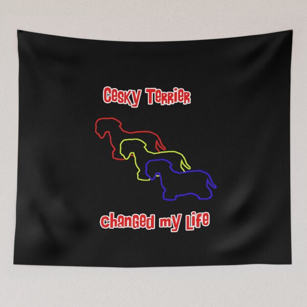 Item preview, Cesky Terrier Changed my Life - Dog Art dogs Silhouette - pet designed and sold by Coolstuff4you71.