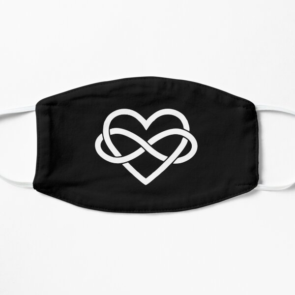 BEST TO BUY - Polyamory Infinity Heart and Infinite Love Flat Mask