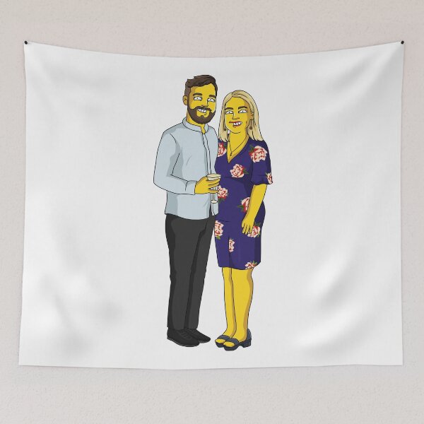 Item preview, Simpsons Couple  designed and sold by Cartoonsy.