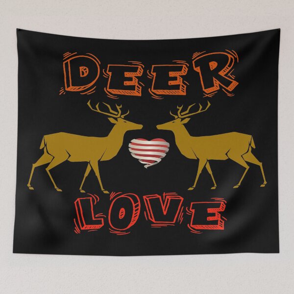 Item preview, Deer animal typo love designed and sold by Urbo Panda.