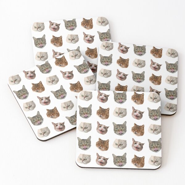 Item preview, Funny Adorable Meme Cat Faces Sticker Packs And Animal Pattern designed and sold by acatalepsys.