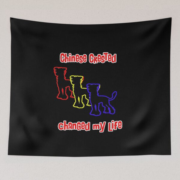 Item preview, Chinese Crested Changed my Life - Dog Art dogs Silhouette - pet designed and sold by Coolstuff4you71.