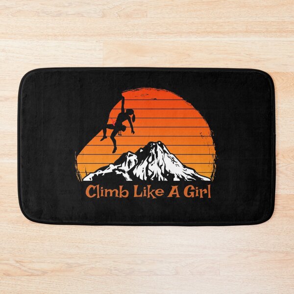 Item preview, Climb Like a Girl - Woman Rock Climbing  designed and sold by HeatherPore.