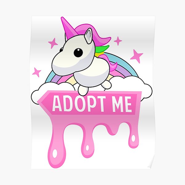 Adopt Me Unicorn Posters Redbubble - adopt me roblox unicorn pictures
