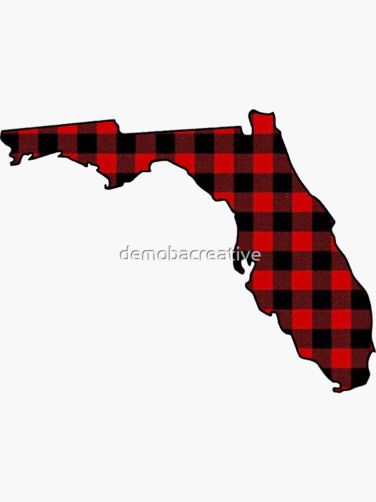Florida in Buffalo Plaid by demobacreative
