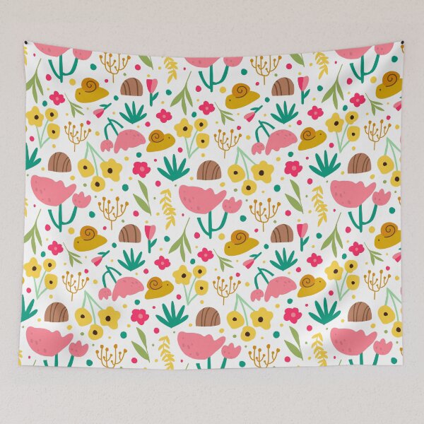 Item preview, Snails and flowers designed and sold by printmesomecolo.