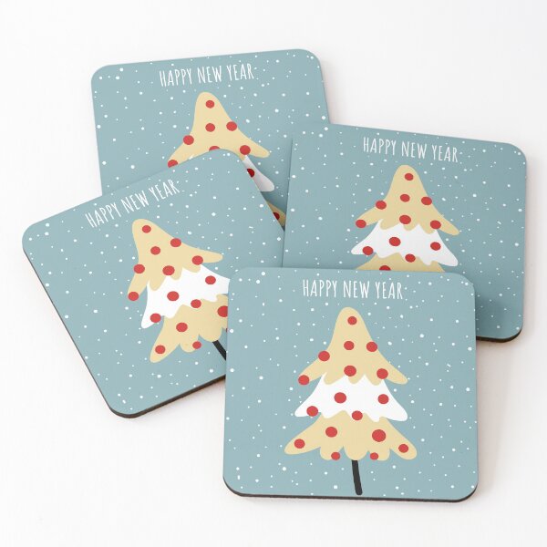 Item preview, Merry Christmas card with cute fur tree, snowflakes, text designed and sold by MangoFun.