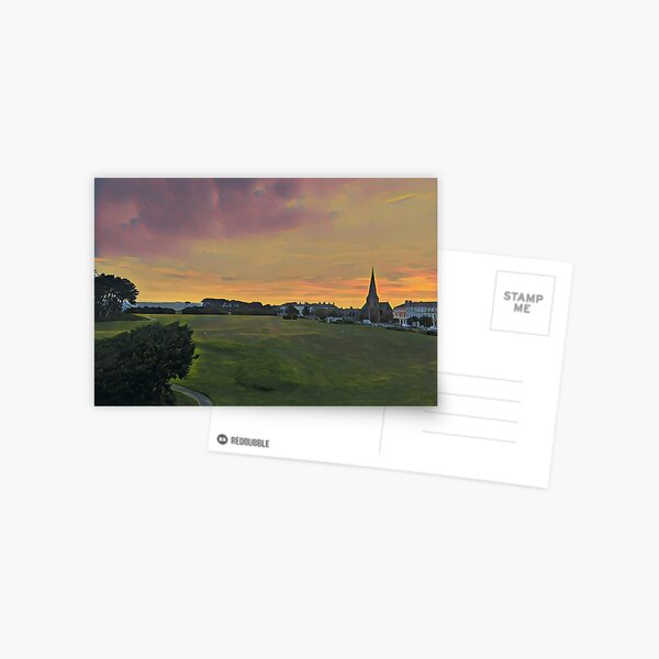 Sunrise over the village green Postcard