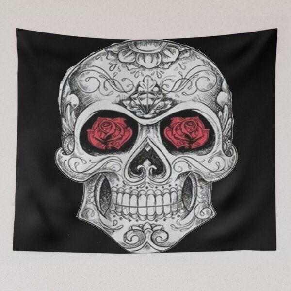 Item preview, Decorative Skull with Red Roses designed and sold by slc2213.