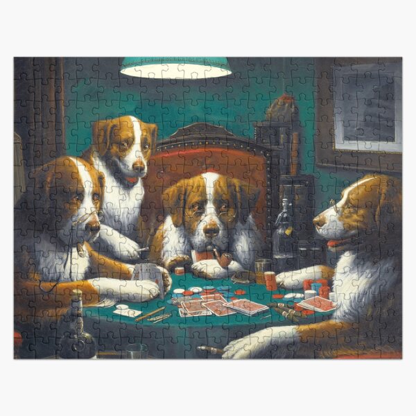 Dogs Playing Poker Jigsaw Puzzles Redbubble